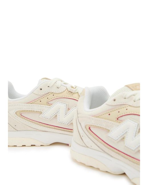 New Balance White 204L Panelled Suede Sneakers