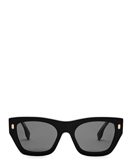Fendi Black Roma Rectangle-frame Sunglasses