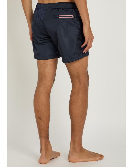 Moncler Blue Logo Shell Swim Shorts for men