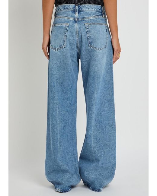 FRAME Blue The Loose Wide-Leg Jeans