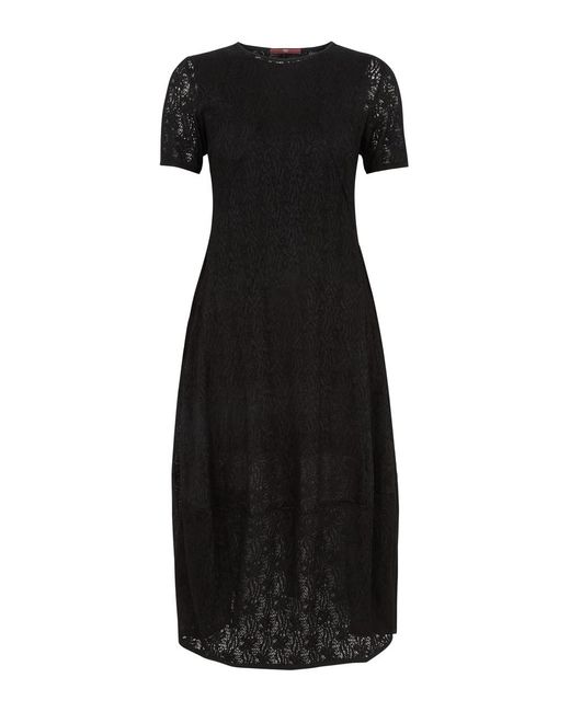 High Black Mesmerize Lace Midi Dress