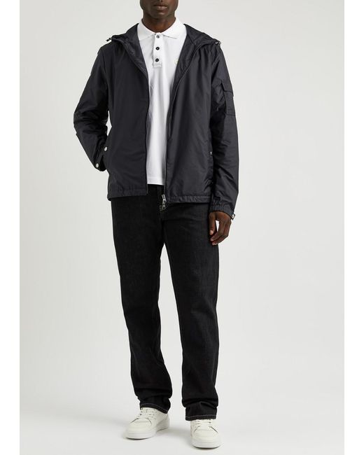 Moncler Black Etiache Hooded Nylon Jacket for men