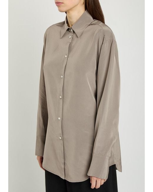 Rohe Natural Open Sleeve Striped Woven Shirt