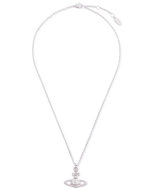 Vivienne Westwood White Mayfair Bas Relief Orb Necklace