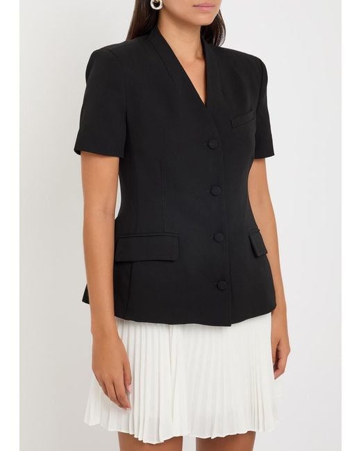 Jonathan Simkhai Black Leah Tailored Blazer Crepe Mini Dress