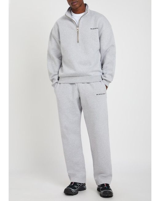 MKI Miyuki-Zoku White Uniform Wide-Leg Cotton-Blend Sweatpants for men