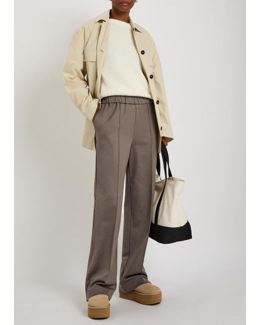Moncler Brown Logo-Appliquéd Jersey Sweatpants