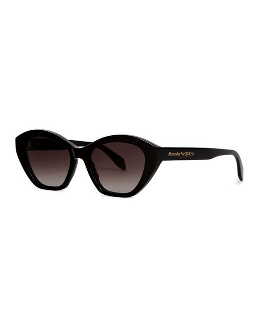 McQueen Black Cat-Eye Sunglasses, Sunglasses