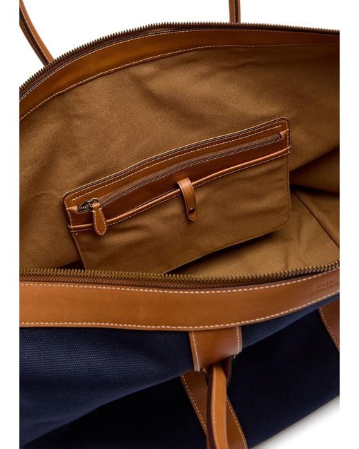 Polo Ralph Lauren Blue Logo-Embroidered Extra Large Canvas Tote Bag