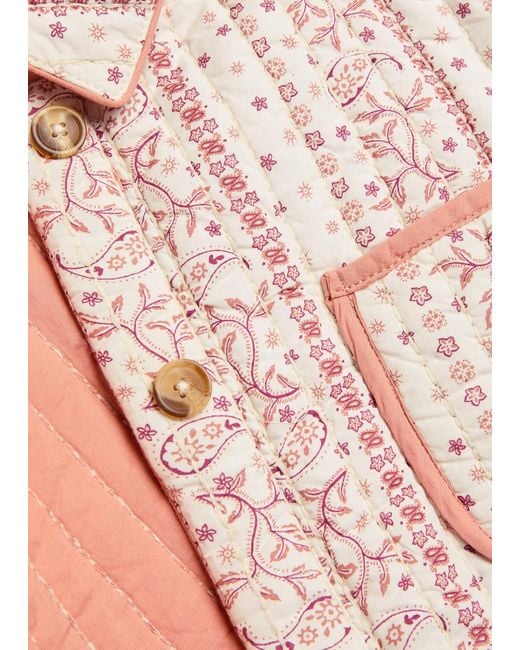 Free People Pink Alexie Printed Cotton Jacket