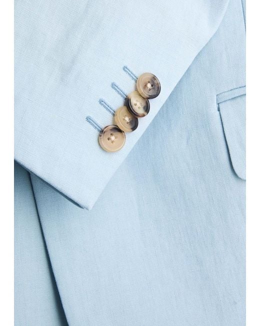 Paul Smith Blue Linen Suit for men