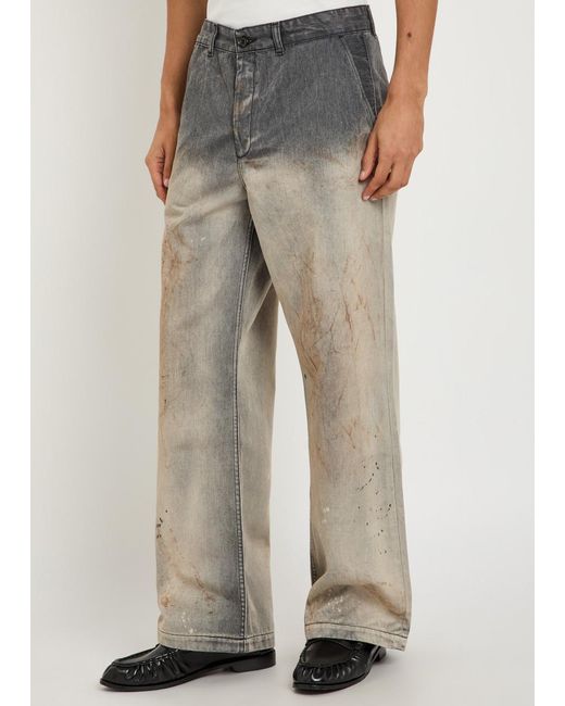 Our Legacy Natural Rig Chino Dirt-Effect Straight-Leg Jeans for men