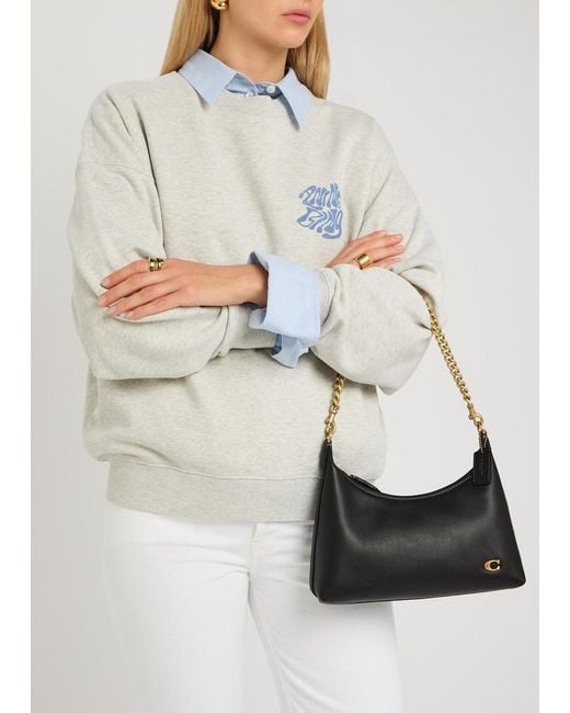 COACH Black Juliet 25 Leather Shoulder Bag