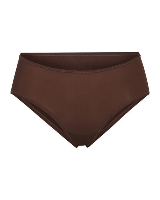 Skims Brown Stretch-Jersey Briefs