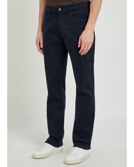 Citizens of Humanity Blue Elijah Straight-Leg Stretch-Twill Trousers for men