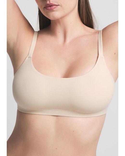Skims Natural Stretch-Jersey Scoop Bralette