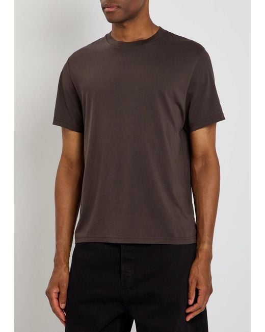 FRAME Brown Cotton-Jersey T-Shirt for men