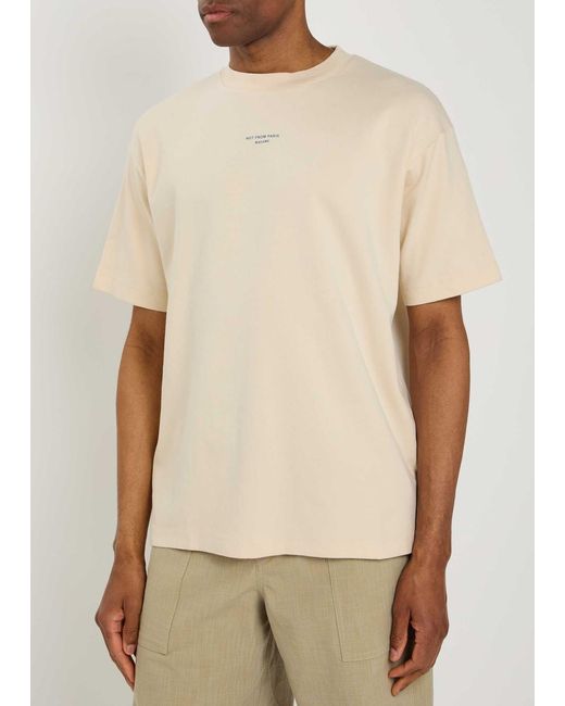 Drole de Monsieur Natural Le T-Shirt Slogan Logo-Print Cotton T-Shirt for men