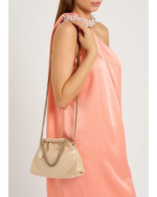 Stella McCartney Natural Falabella Drawstring Faux Leather Cross-Body Bag