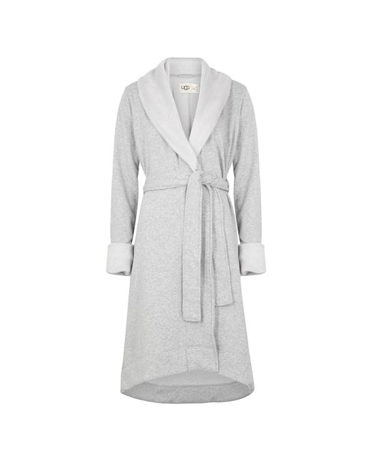 Ugg Gray Duffield Ii Fleece Lined Cotton Jersey Robe , Robe, Slips On