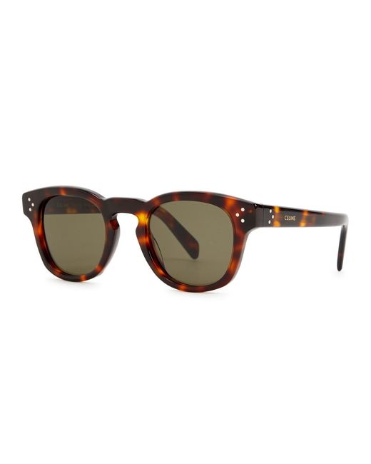 Céline Brown Round-frame Sunglasses , Designer-stamped Arms, 100% Uv Protection