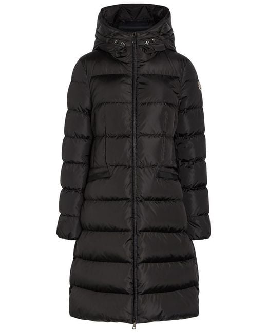 Moncler Black Avocette Hooded Padded Nylon Coat