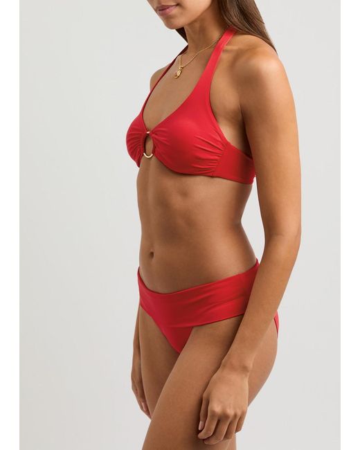 Melissa Odabash Red Brussels Bikini Briefs