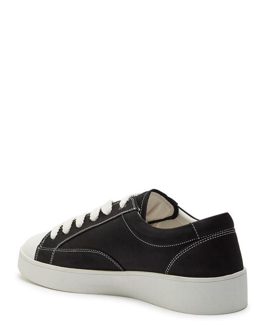 Jude Llow Black Nico Panelled Nubuck Leather Sneakers for men