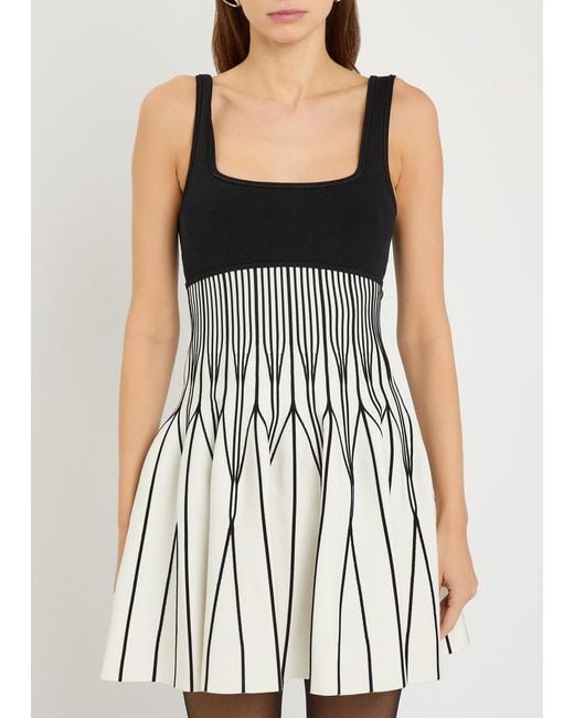 Jonathan Simkhai Black Cynder Patterned Knit Mini Dress