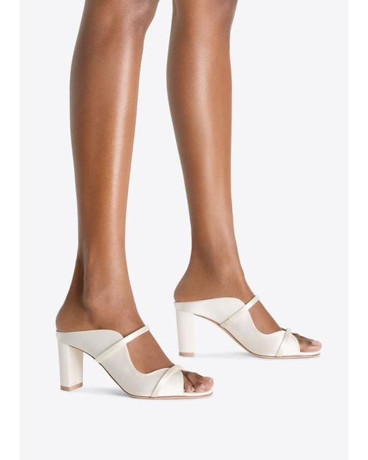 Malone Souliers White Norah 70 Satin Heeled Sandals