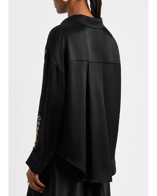 Loewe Black Chain-embellished Silk Shirt