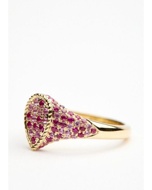 Yvonne Léon Baby Chevaliere Pear 9Kt Pinky Ring