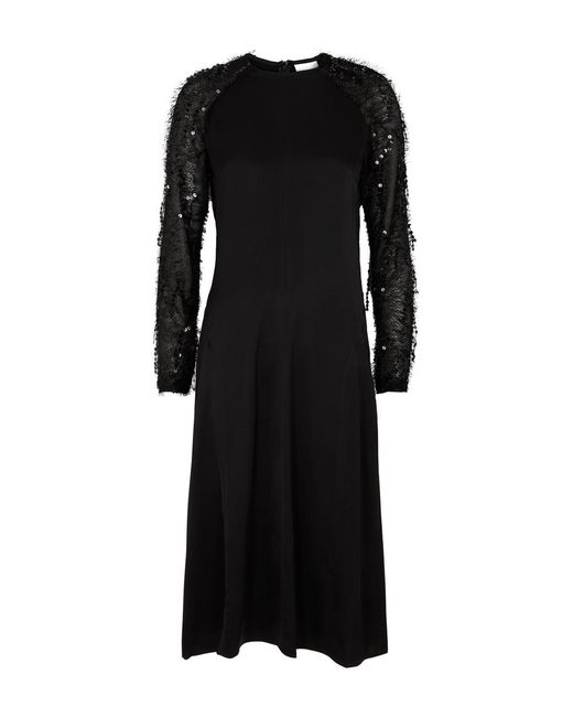 Day Birger et Mikkelsen Black Quincy Embellished Satin Midi Dress