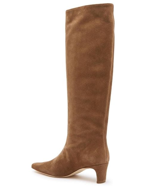 Staud Brown Wally Suede Knee-High Boots