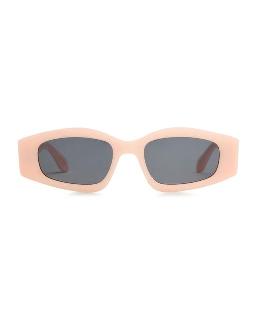 Alaïa Pink Square-Frame Sunglasses