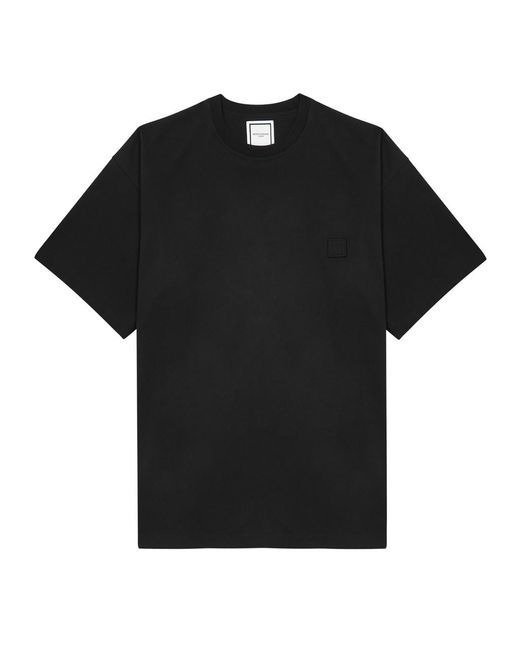 Wooyoungmi Black Logo Printed Cotton T-Shirt for men