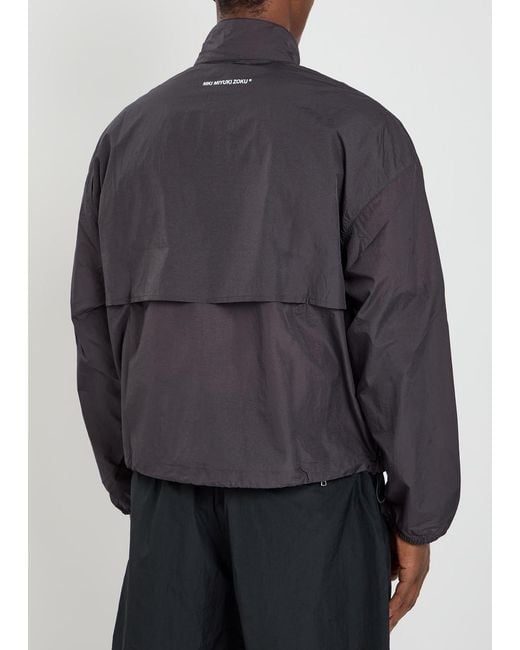 MKI Miyuki-Zoku Gray Hyperlight Half-Zip Shell Jacket for men