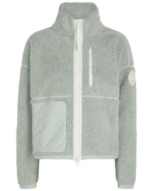 Canada Goose Green Simcoe Logo-Appliquéd Fleece Jacket