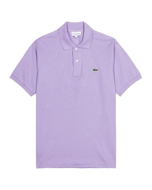 Lacoste Purple Piqué Cotton Polo Shirt for men