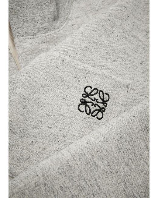 Loewe White Anagram-embroidered Cotton Sweatshirt for men