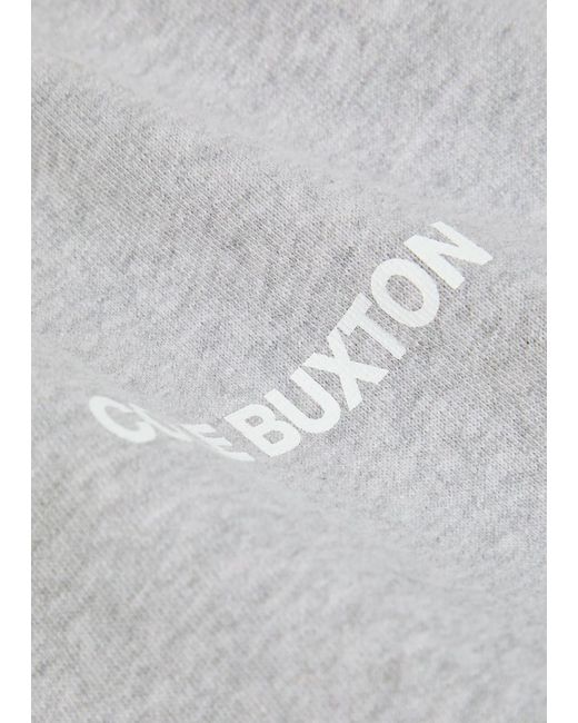 Cole Buxton Gray Sportswear Logo-Print Cotton Sweatpants for men