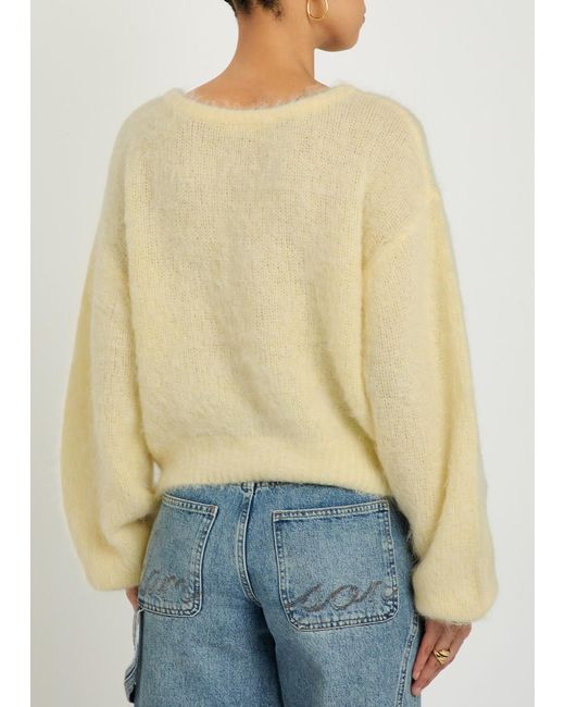 American Vintage Natural Niby Brushed Alpaca-Blend Jumper