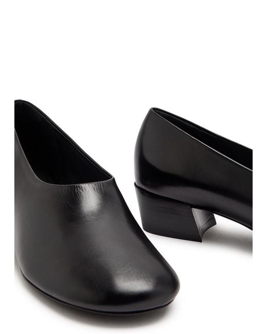 Khaite Black Marcy 30 Leather Pumps