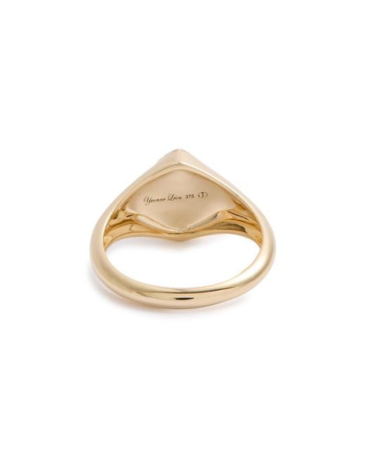 Yvonne Léon Black Baby Chevalière Marquise 9Kt Pinky Ring