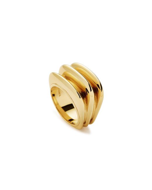 Missoma Metallic Hera Dome Triple Ridge 18Kt-Plated Ring