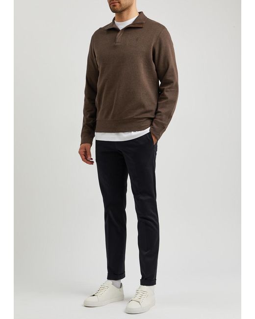 Polo Ralph Lauren Brown Herringbone Half-zip Jersey Sweatshirt for men
