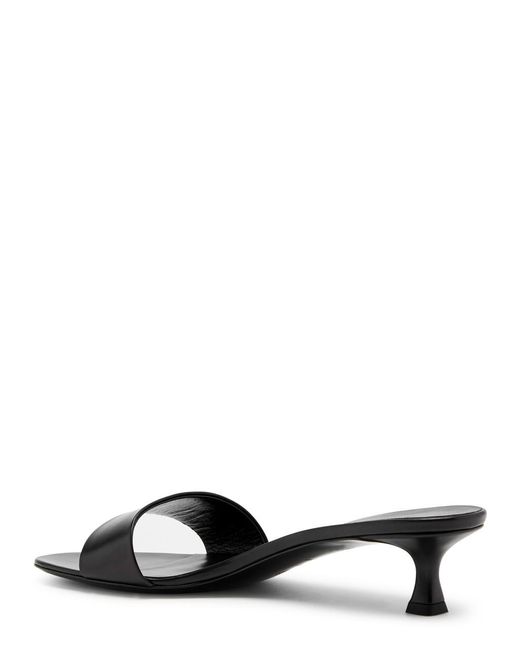 The Row Black Combo Kitten 50 Leather Mules