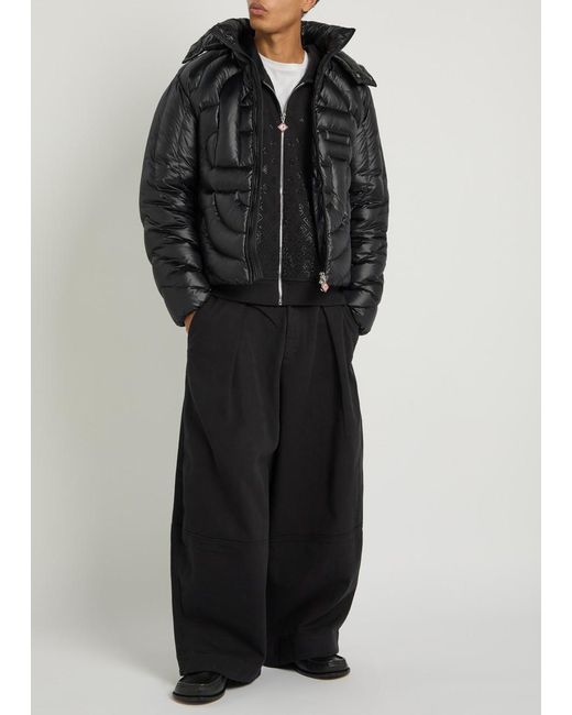 Casablanca Black Monogram Quilted Shell Jacket for men