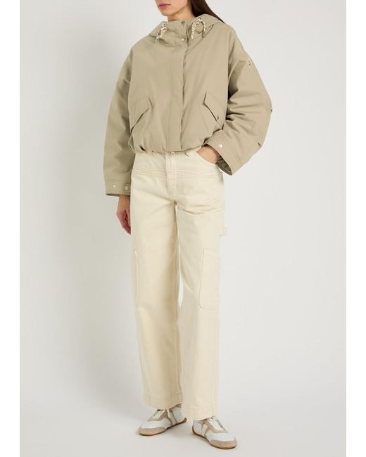 Moncler Natural Eucalyptus Padded Hooded Shell Jacket