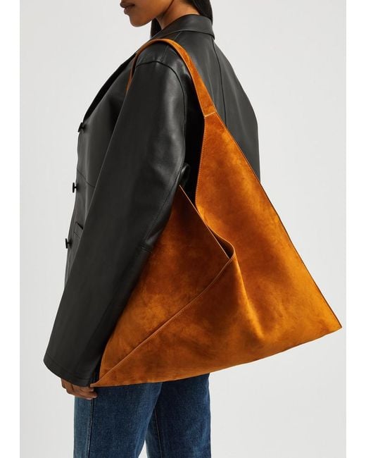 Khaite Brown Sara Suede Tote